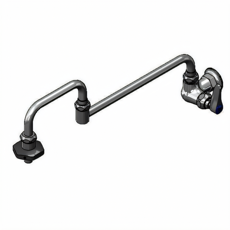 Product image #1 for T&S Brass Wall-Mount Single-Control Pot Filler Faucet with 18-Inch Double Joint Swing Nozzle and Lever Handle