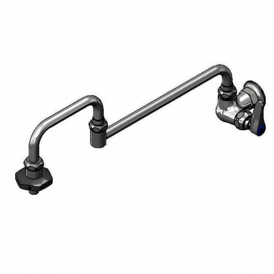 Product image #1 for T&S Brass Wall-Mount Single-Control Pot Filler Faucet with 18-Inch Double Joint Swing Nozzle and Lever Handle