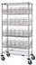 Thumbnail image #1 for Quantum 36-Inch x 18-Inch Chrome-Plated Wire Basket Cart with 1200 lb. Capacity