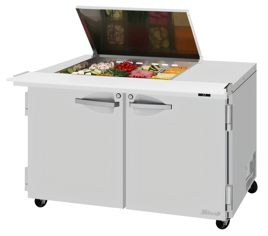 Product image #1 for Turbo Air PRO Series 48-1/4-Inch Mega-Top Sandwich/Salad Prep Table, Flat Lid, 12-Pan, 15 Cu. Ft.