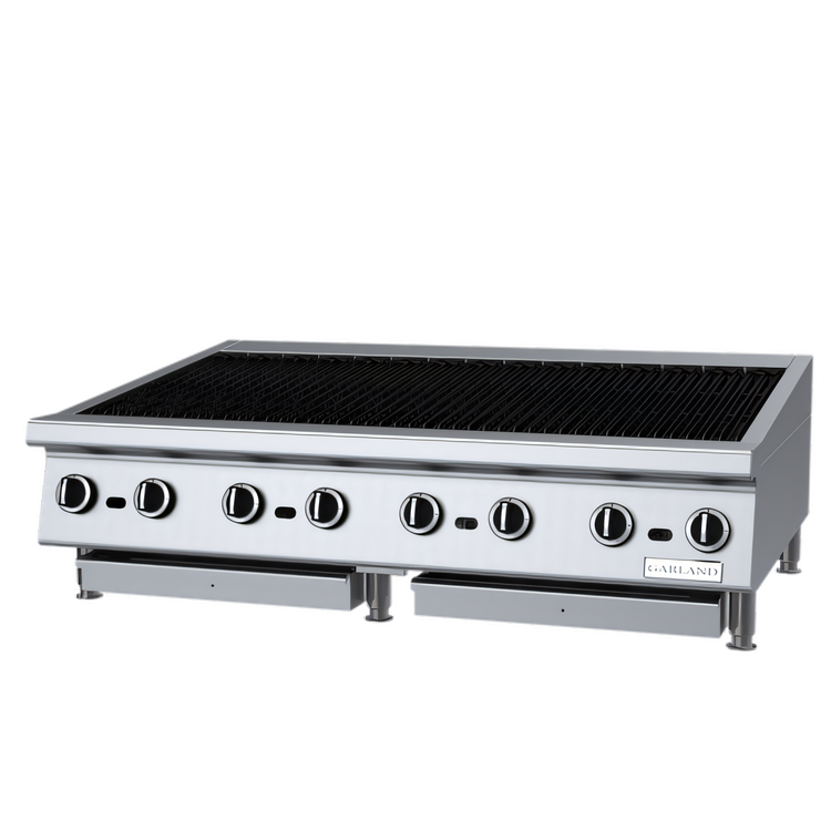 Product image #1 for Garland Heavy-Duty 48-Inch Countertop Gas Radiant Charbroiler with Non-Adjustable Cast Iron Grates