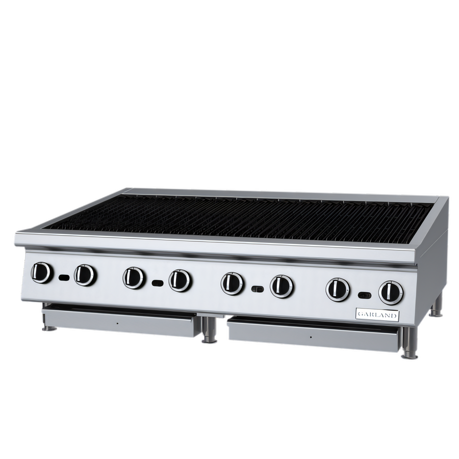Product image #1 for Garland Heavy-Duty 48-Inch Countertop Gas Radiant Charbroiler with Non-Adjustable Cast Iron Grates
