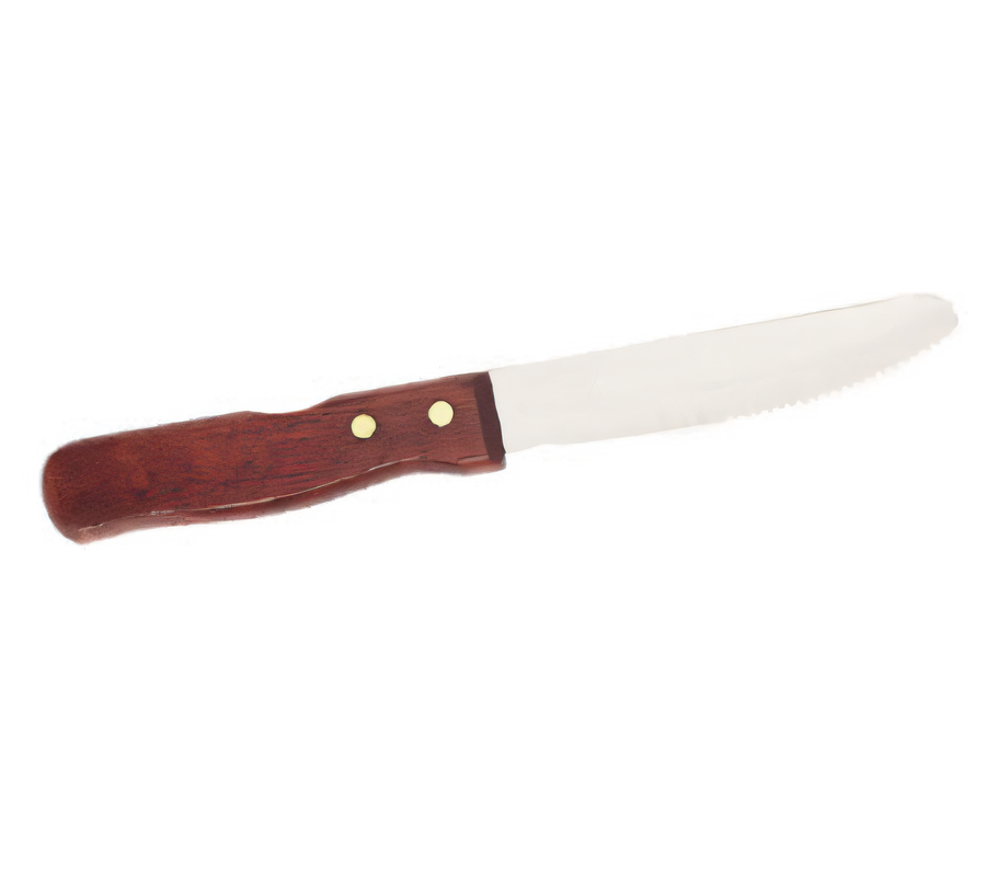 Product image #1 for Crestware Jumbo Round-Tipped Wood Handle Steak Knife, 5-Inch Blade, 8-Inch Overall Length