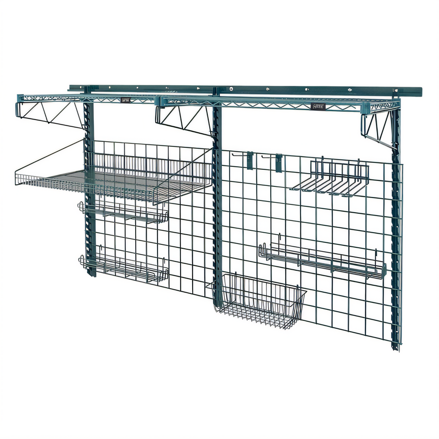 Product image #1 for Quantum Store Grid Medium-Duty Wall-Mounted Shelving Starter Kit