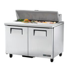Thumbnail image #1 for True Mfg. - General Foodservice TSSU-48-12-HC 48-Inch 2-Section Self-Contained Sandwich/Salad Prep Table, 12-Pan Top, 2 Doors