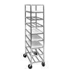 Thumbnail image #1 for Channel Manufacturing UPR7 7-Shelf End-Load Aluminum Platter Rack Cart with 5" Swivel Stem Casters