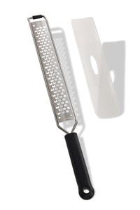 Crestware 14-7/8 Inch Medium Handheld Grater with Stainless Steel Blade and Black Plastic Handle
