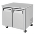 Thumbnail image #1 for Turbo Air M3 Two-Section Undercounter Refrigerator, 9.0 Cu. Ft., Self-Contained Rear-Mount, Stainless Steel, Solid Swing Doors