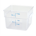 Thumbnail image #1 for Winco 12 Qt Clear Square Polycarbonate Food Storage Container, Container Only