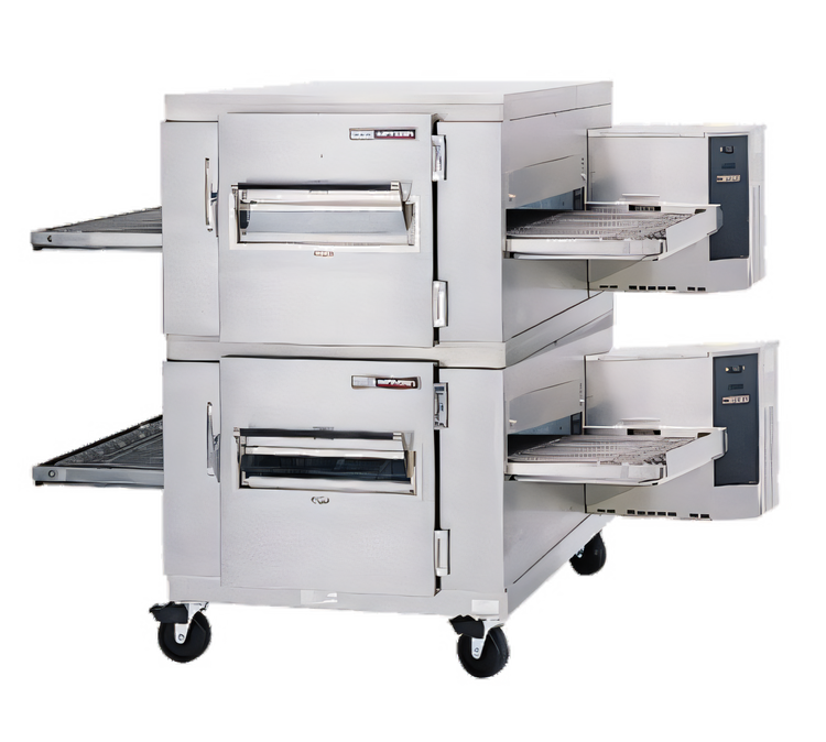 Product image #1 for Lincoln Impinger I 1400 Series Double-Stack Gas Conveyor Oven Package with Glass Access Windows