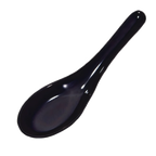 Thumbnail image #1 for Town Equipment 22801B Chinese Soup Spoon, 5-5/8"L, 1 oz Capacity, Melamine, Black
