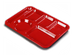 Thumbnail image #1 for Carlisle Left-Handed 6-Compartment Rectangular Tray, 13-7/8 x 10 Inch, Red Polypropylene
