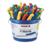 Thumbnail image #1 for Mundial 4-1/2 Inch Serrated Edge Utility/Bar Knife with Pointed Tip, Polypropylene Handle, Assorted Colors, 48-Piece Bucket