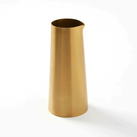 Stainless Steel Handleless Creamer, 6 oz., Satin Gold Finish