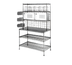 Thumbnail image #1 for 48-Inch Stainless Steel Microwave Prep Table with Wire Overshelves and Undershelves