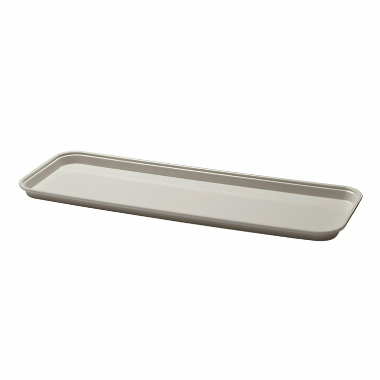 Product image #2 for Cambro Rectangular Fiberglass Display Market Pan, White, 8-1/8 x 25-1/2 x 1-1/2 Inches