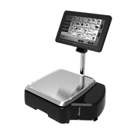 Hobart Weigh/Wrap HTI-SSLS Self-Service Digital Price Computing Scale with 14-Inch Touch Screen and 14 x 15 Inch Platter