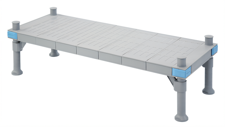 Product image #1 for Quantum Millenia Solid Top Polymer Platform Rack, 48 W x 18 D x 14 H, Gray