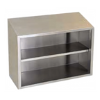 Thumbnail image #1 for Eagle Group WCO-84 84-Inch Open Front Wall-Mounted Stainless Steel Cabinet with Fixed Shelf and Sloped Top