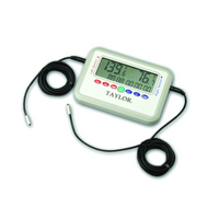 Taylor Precision Critical Care Digital Refrigerator/Freezer Thermometer with Dual 6-Foot Glycol-Tolerant Probes