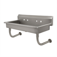 Advance Tabco Multiwash Wall-Mounted ADA Hand Wash Sink with 8.5-Inch Backsplash, 40-Inch Wide