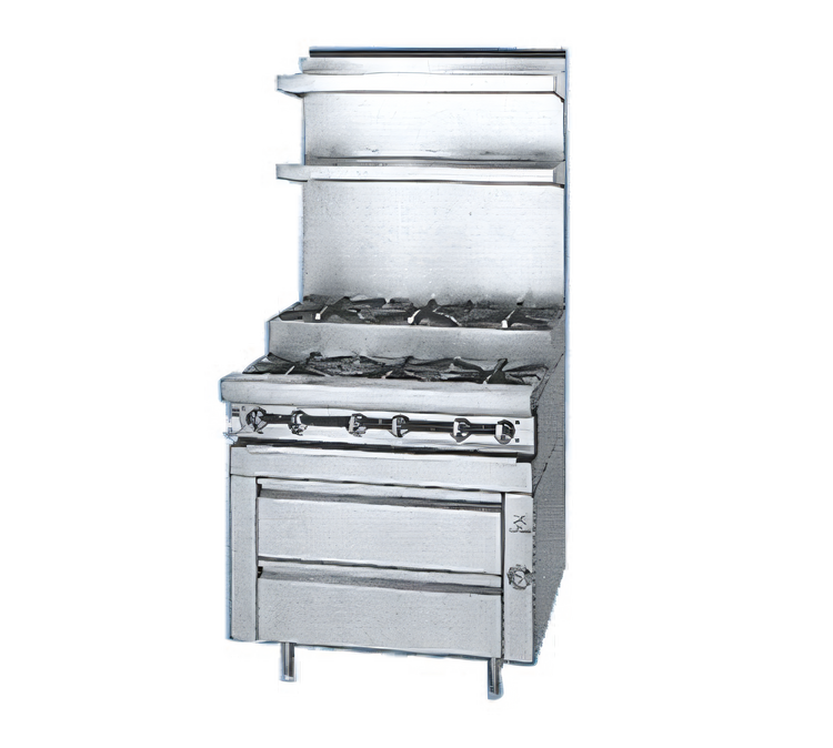 Product image #1 for Titan JMRHE-5-5 Heavy Duty 60" Modular Gas Range with Open Burners
