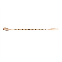 Barfly 12-3/8-Inch Copper-Plated Bar Spoon with 3-Tine Fork End