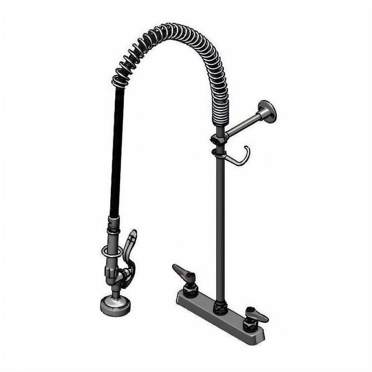Product image #1 for T&S Brass EasyInstall Workboard Deck Mount Pre-Rinse Unit with 22-Inch Riser