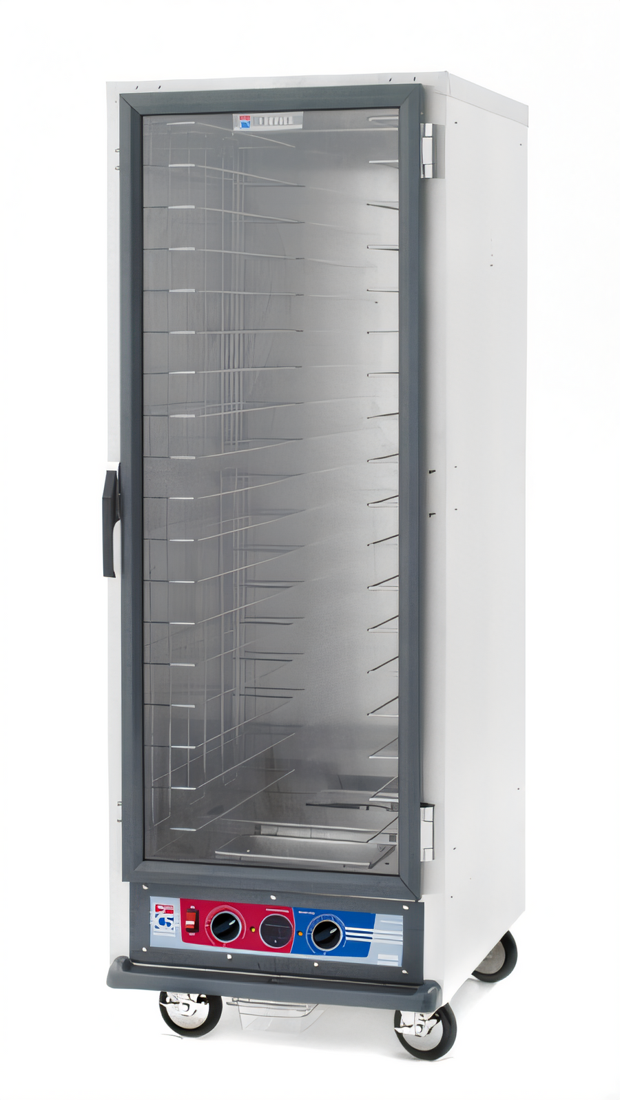 Product image #1 for Metro C5 1 Series Full Height Mobile Non-Insulated Proofing Cabinet with Clear Polycarbonate Door and Fixed Wire Slides
