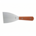 Thumbnail image #1 for Winco Small Stainless Steel Grill Scraper with Wooden Handle, 4-1/2 x 3-1/8 Inch Blade