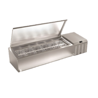 Serv-Ware 46-Inch Refrigerated Topping Rail, 8 x 1/6 Pan Capacity, 115V