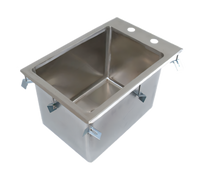John Boos Pro-Bowl Drop-In 1-Compartment Stainless Steel Hand Sink, 10-Inch Deep Bowl
