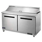 Thumbnail image #1 for Arctic Air AST60R Two-Section Stainless Steel Sandwich/Salad Prep Table, 61-1/4 in., 15.5 cu. ft., 16 1/6-Size Pans