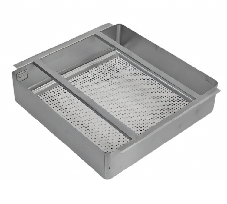 Product image #1 for 19-1/2 x 19-1/2 x 5 Inch Deep Stainless Steel Drain Basket for Dish Tables