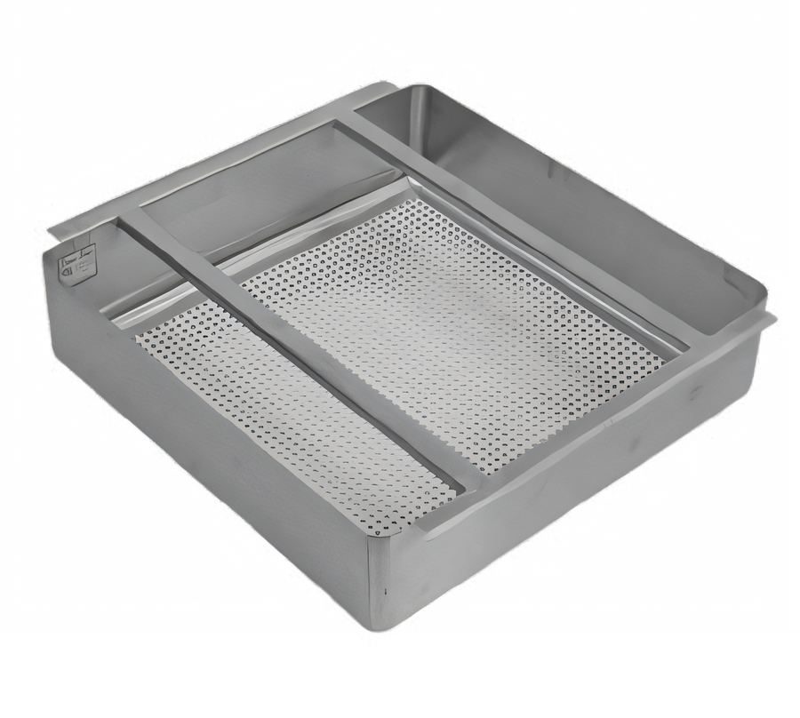 Product image #1 for 19-1/2 x 19-1/2 x 5 Inch Deep Stainless Steel Drain Basket for Dish Tables