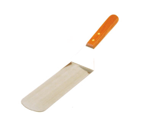 Product image #1 for Crestware 10-Inch x 3-Inch Round End Solid Flexible Stainless Steel Turner with Wood Handle