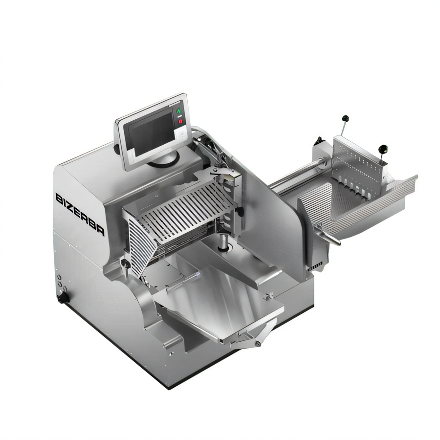 Product image #1 for Bizerba Vertical Slicing System with 15-3/4 Inch (400 mm) Carriage, Integrated Portion Scale and Mobile Stand
