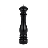 American Metalcraft 12-Inch Black Wooden Pepper Mill