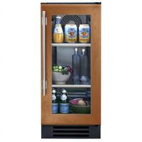 15-Inch Wide One-Section Undercounter Glass Door Display Refrigerator