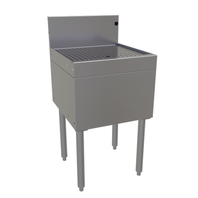 Product image #1 for 18"W x 19"D Freestanding Stainless Steel Underbar Drainboard