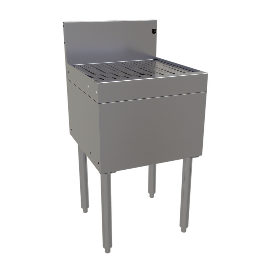 Product image #1 for 18"W x 19"D Freestanding Stainless Steel Underbar Drainboard
