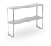 Thumbnail image #1 for 72 Inch Wide Double-Tier 18 Gauge 430 Stainless Steel Over Shelf for Work Tables
