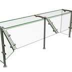 Thumbnail image #1 for Hatco Flav-R-Shield™ ES40-60 60-Inch 2-Bay Self-Service Countertop Sneeze Guard with Tempered Glass and Stainless Steel Posts