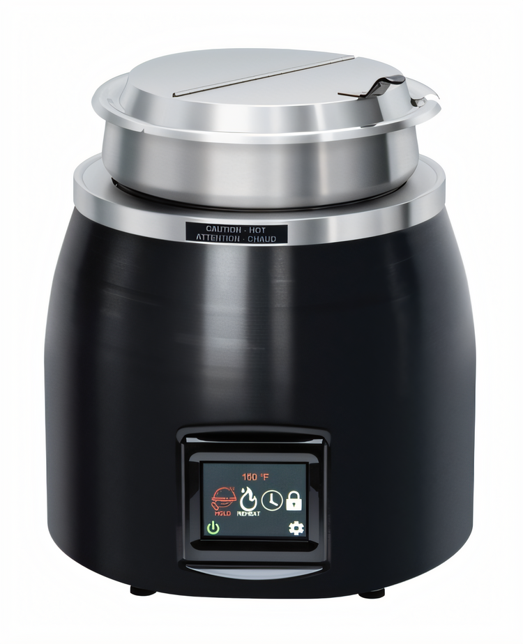 Product image #1 for Hatco Quick Ship Countertop Dry Soup Warmer, 7 Quart, Bold Black, 120V