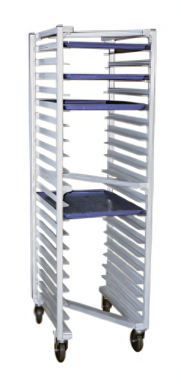 Product image #1 for Panco Mobile Z-Type End-Loading Nesting Sheet Pan Rack, Aluminum, 20-Pan Capacity
