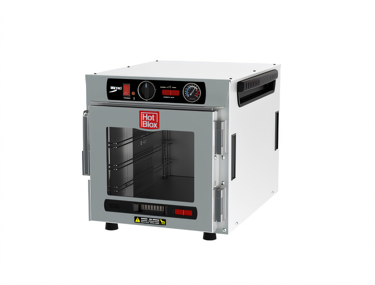 Product image #1 for Metro HotBlox Narrow 4-Pan Insulated Holding Cabinet, Countertop/Stacking, Clear Door, Analog Controls