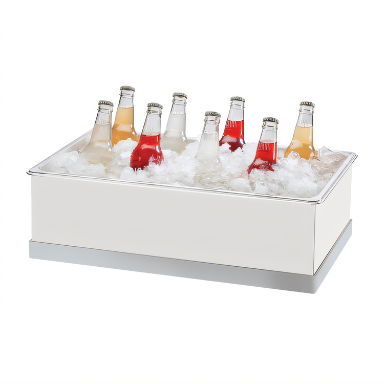 Product image #1 for Luxe Rectangular Ice Housing with Polycarbonate Bin and White Metal Frame