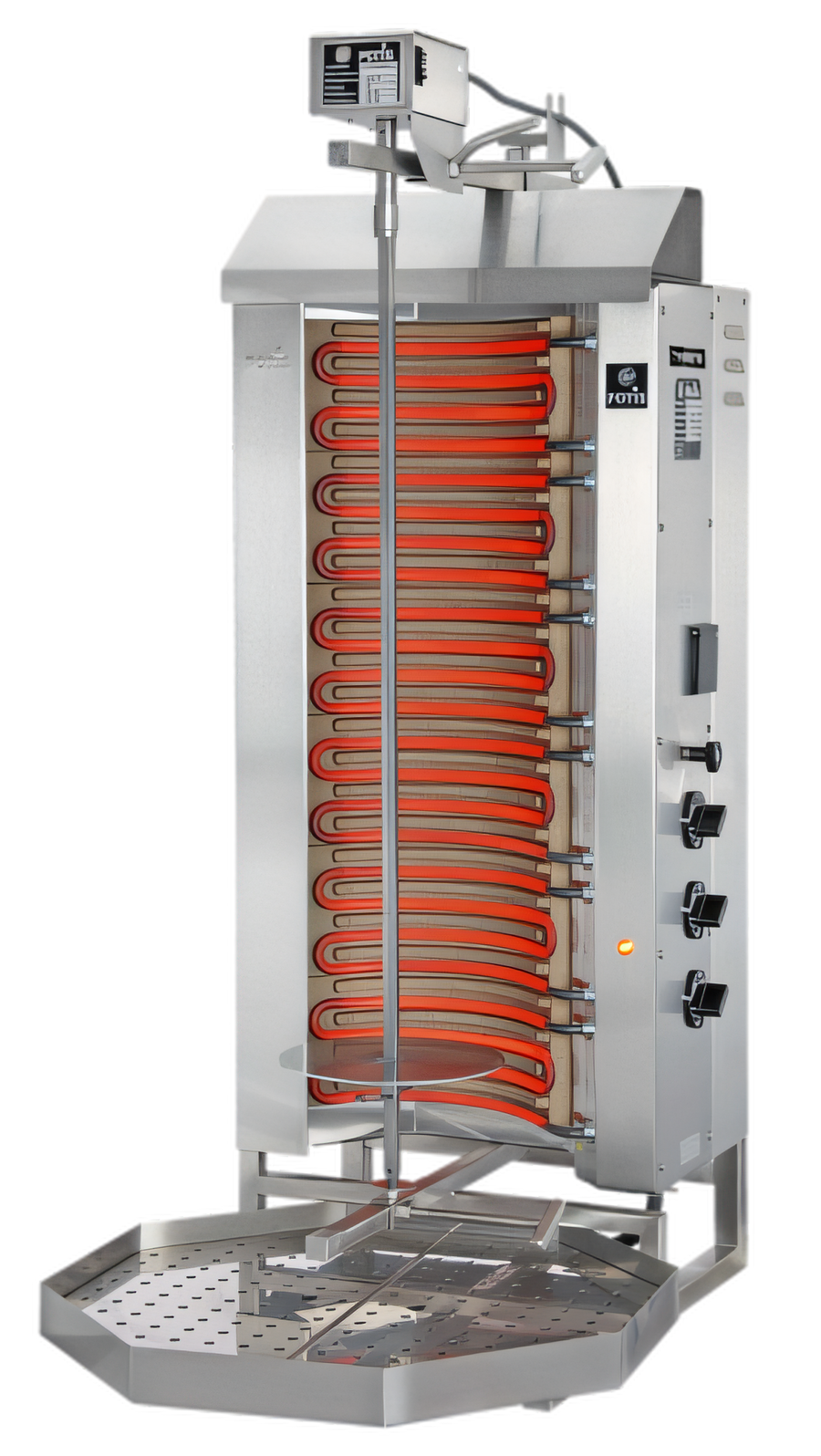 Product image #1 for Trento Electric Doner Kebab Vertical Broiler with 3 Infrared Burners, 110.23 lb Capacity