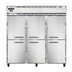 Thumbnail image #1 for Continental Refrigerator 3FNSAHD Three-Section Reach-In Freezer with Half-Height Solid Doors