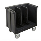 Thumbnail image #2 for Cambro TDC30110 Adjustable Tray and Dish Cart with Vinyl Cover, Black, 500 lb Capacity